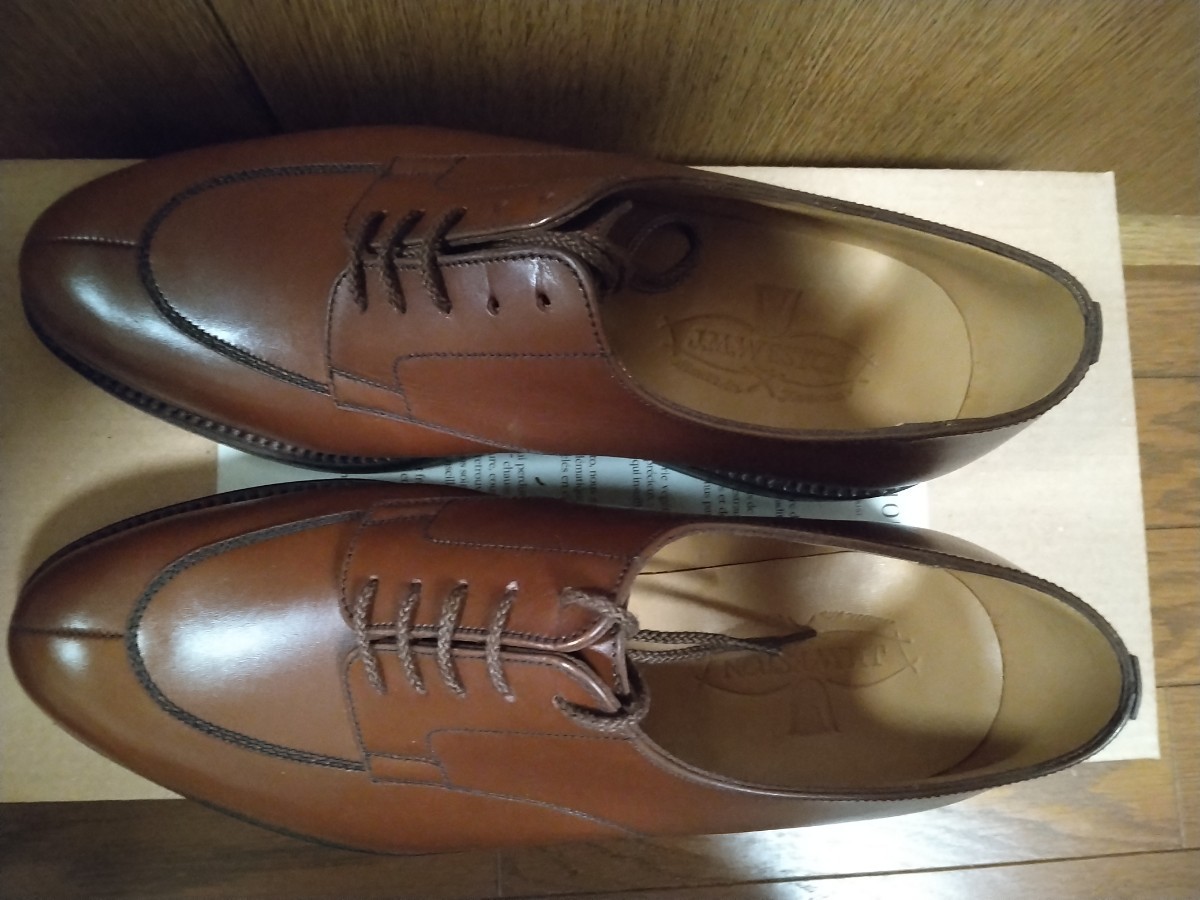 ★新品未使用 国内正規品 J.M. WESTON Split Toe Classic Derby 598 ハーフハントタン　ボックスカーフ サイズ 6/D_画像5