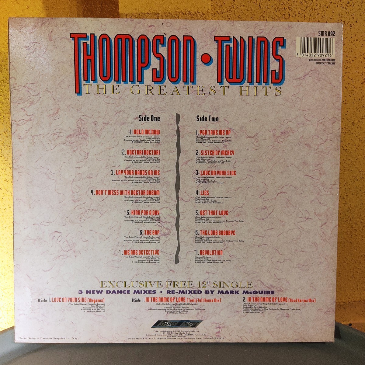 LP ヒッツ 盤 Thompson Twins トンプソン・ツインズ　The Greatest Hits　レコード　90's _画像2