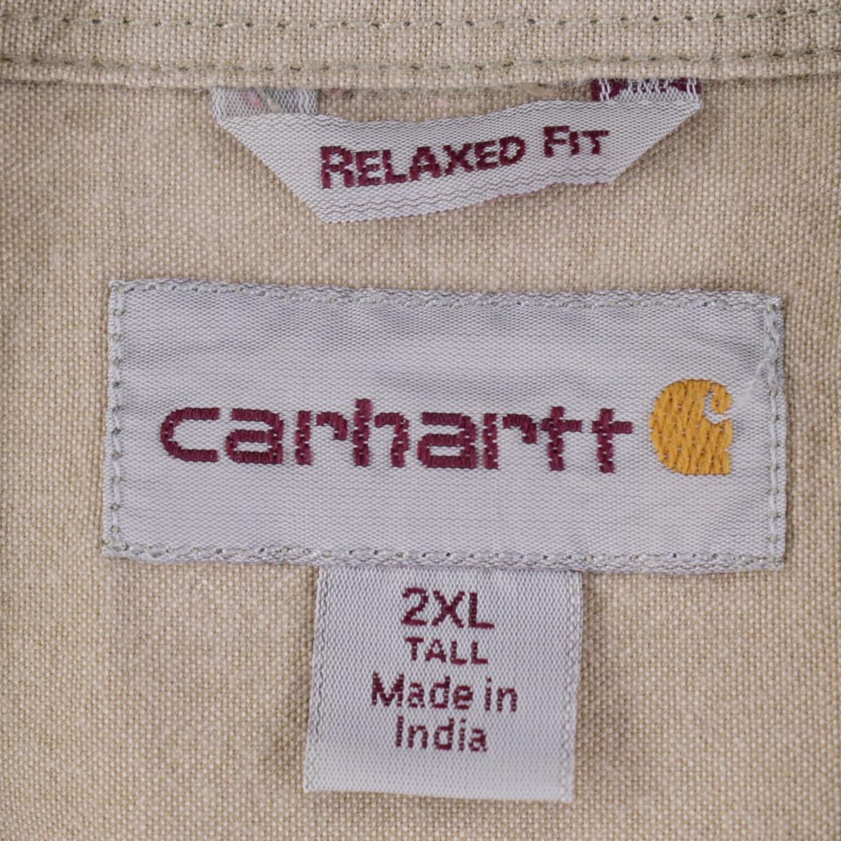 古着 カーハート Carhartt 半袖 ボタンダウン ワークシャツ メンズXXL /eaa265429 【SS2312】_画像3