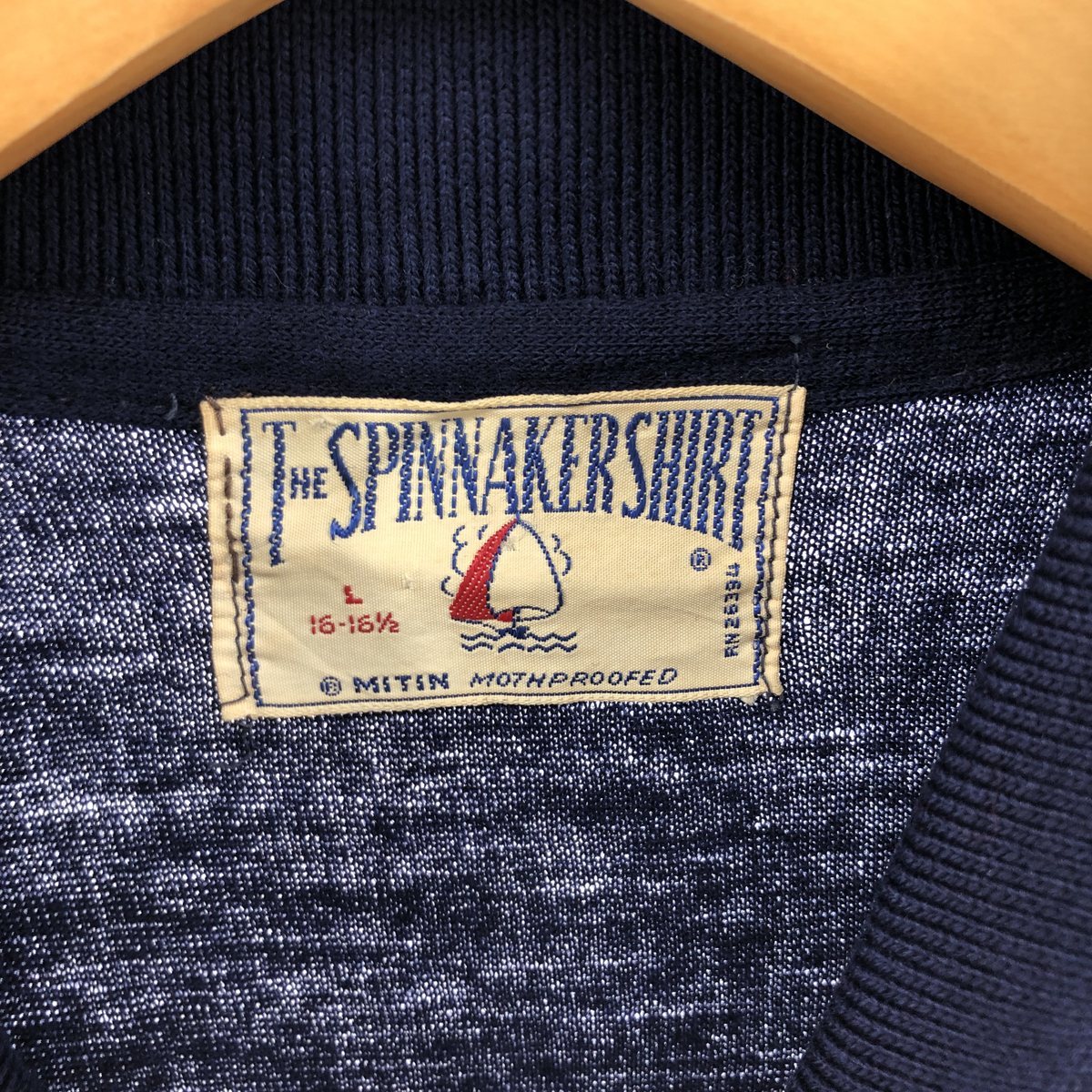 古着 THE SPINNAKER SHIRT 長袖ニットポロシャツ メンズL /eaa365408_画像3