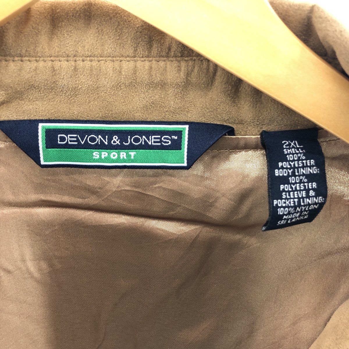 古着 DEVON AND JONES フェイクスエード スイングトップ スポーツジャケット メンズXXL /eaa397485_画像3