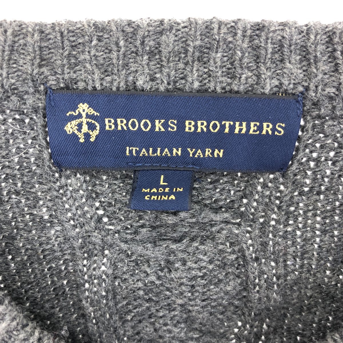  old clothes Brooks Brothers Brooks Brothers V neck melino wool knitted sweater men's L /eaa398645