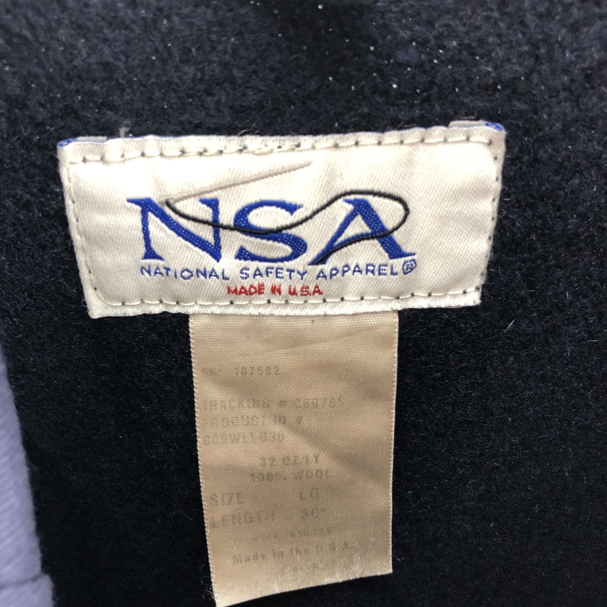 古着 NATIONAL SAFETY APPAREL ウールジャケット USA製 メンズL /eaa397364_画像3
