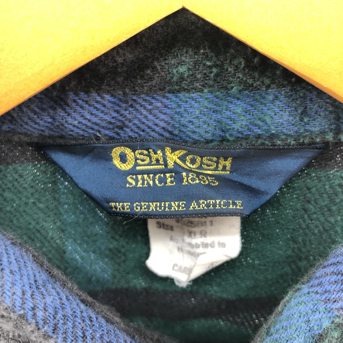 古着 80年代 オシュコシュ Osh kosh 長袖 ヘビーネルチェックシャツ メンズXL ヴィンテージ /eaa405997_画像3