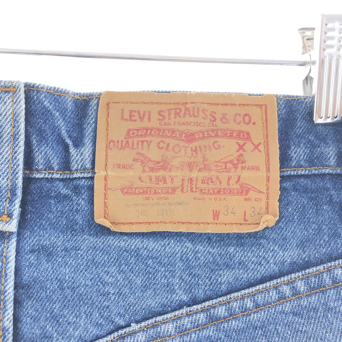 古着 80年代 リーバイス Levi's 505 0217 テーパードデニムパンツ USA製 メンズw34 ヴィンテージ /taa003187_画像4