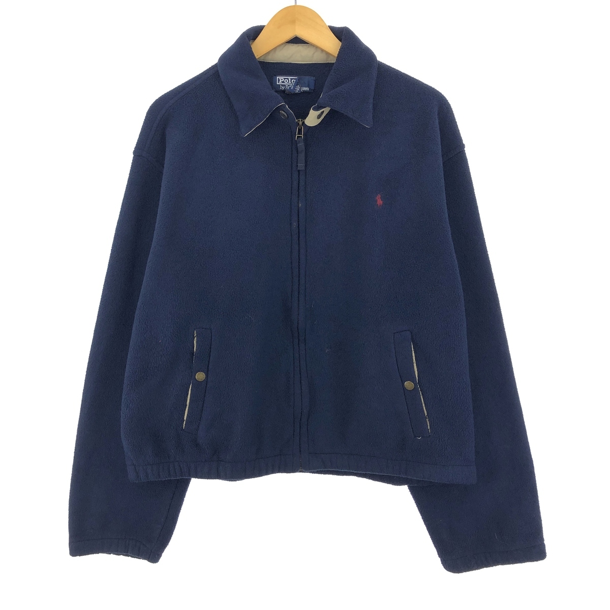 古着 ラルフローレン Ralph Lauren POLO by Ralph Lauren スイングトップタイプ 襟付き フリースジャケット メンズL /eaa405302