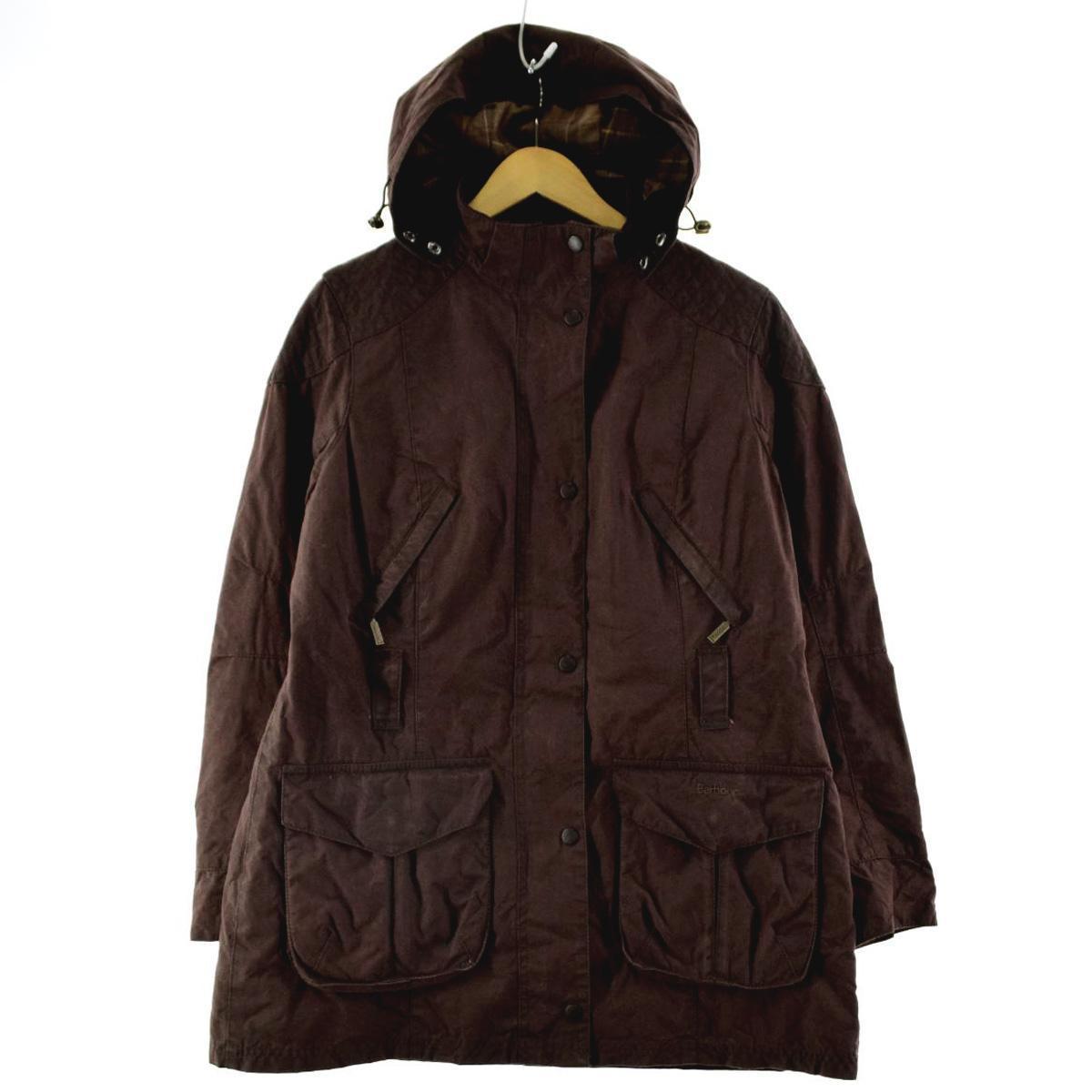 古着 バブアー Barbour フード付き ワックスコットン オイルド ジャケット レディースM /eaa222878 【SS2401】