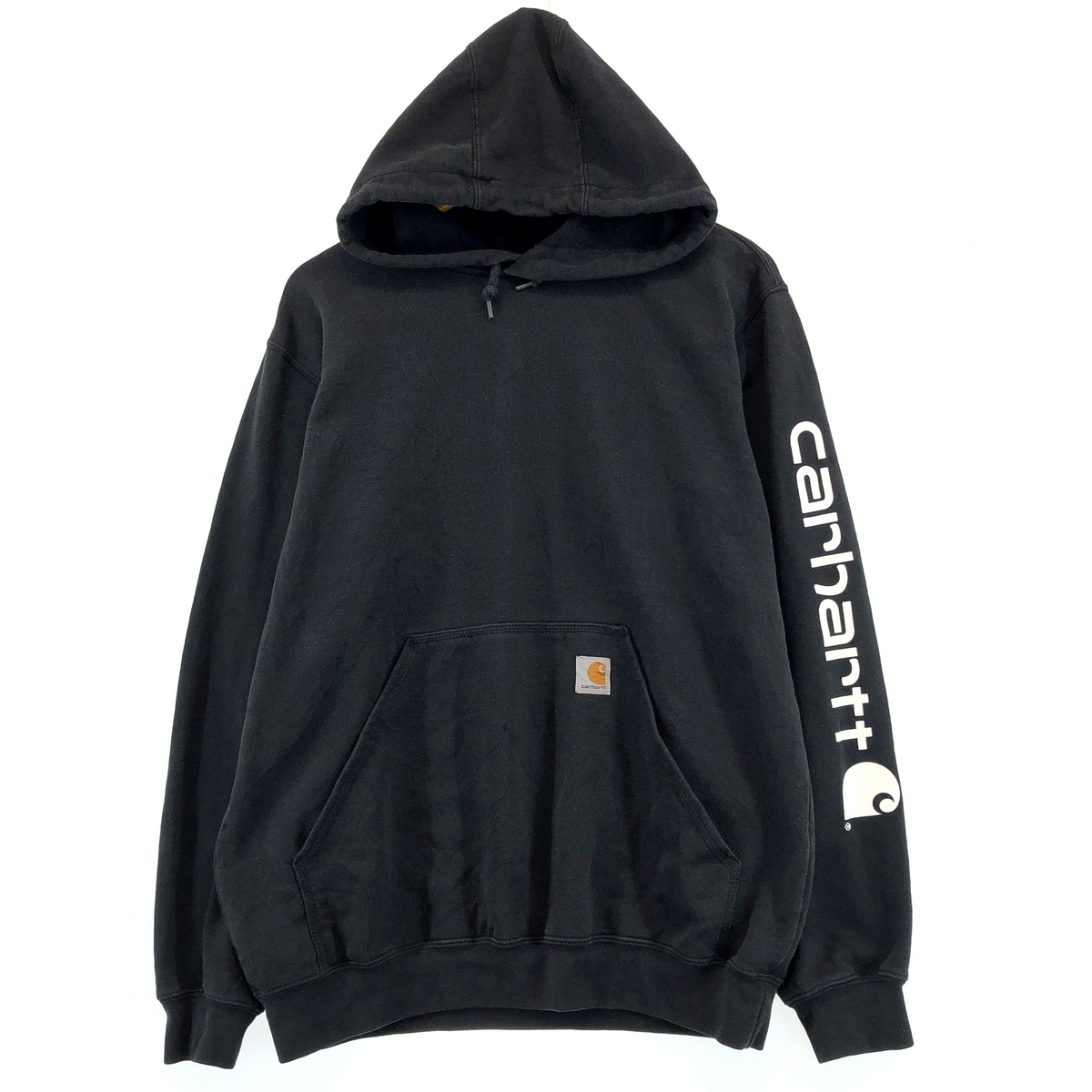 古着 カーハート Carhartt 袖プリント スウェットプルオーバーパーカー メンズXL /eaa389193_画像1