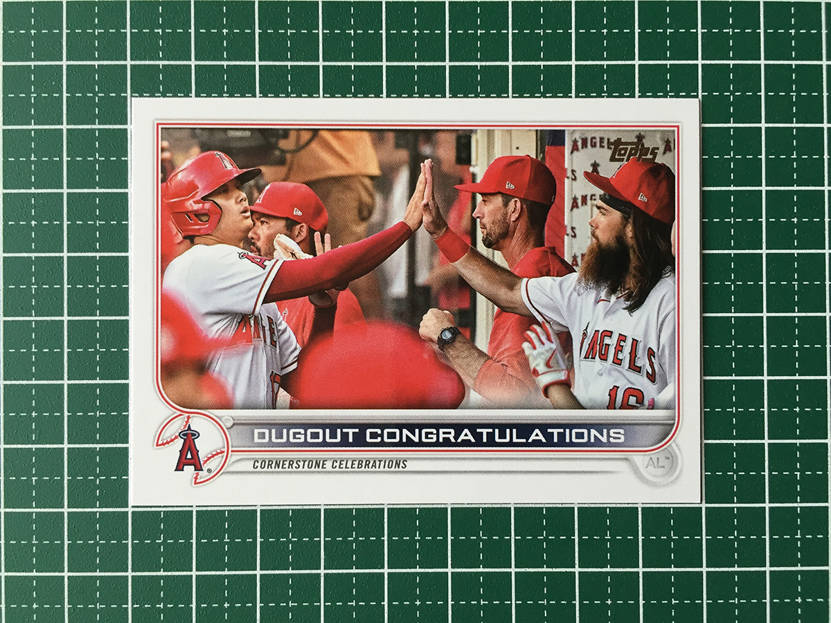 ★TOPPS MLB 2022 SERIES 2 #416 DUGOUT CONGRATULATIONS／大谷翔平／SHOHEI OHTANI／BRANDON MARSH［ANGELS］ベースカード「BASE」★_画像1