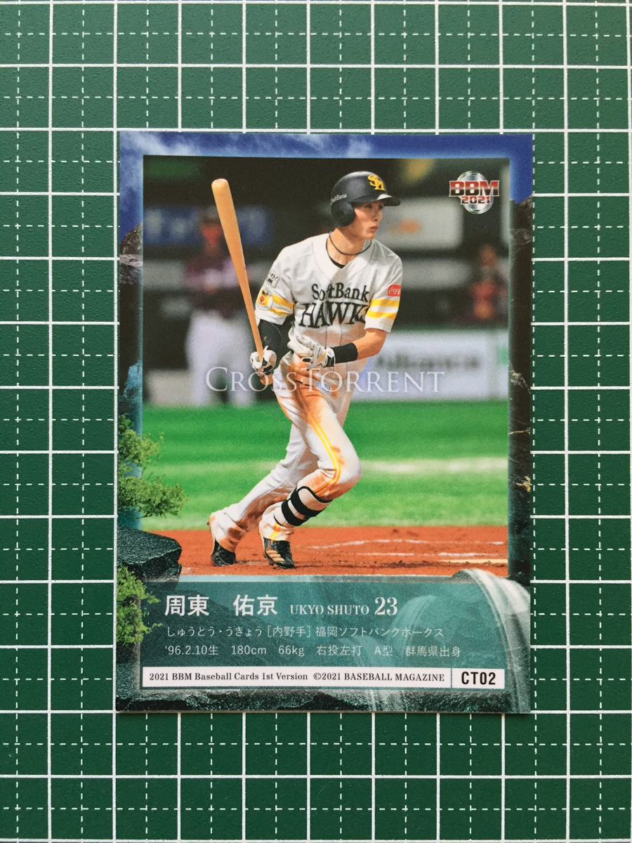 ★BBM 2021 プロ野球 1st バージョン #CT02 周東佑京［福岡ソフトバンクホークス］レギュラーカード「CROSS TORRENT」★の画像2