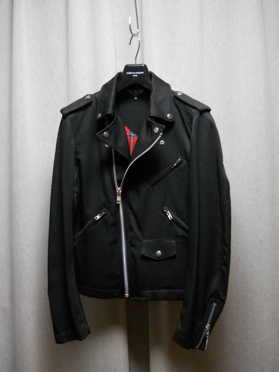 BLACK COMMEdesGARCONS ライダースジャケット BLACK コムデギャルソン ライダース ジャケット|Yahoo
