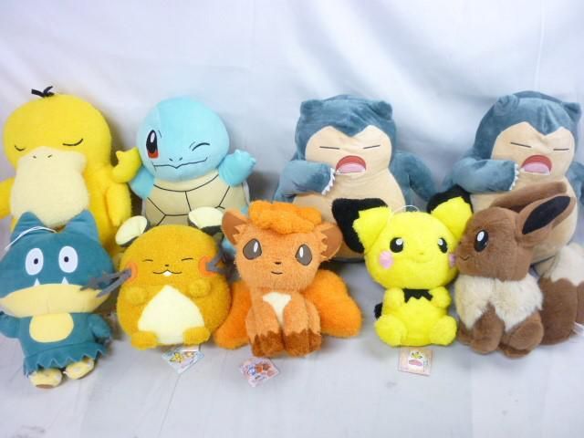 【まとめ売り 中古品】 ホビー ポケモン ゼニガメ イーブイ カビゴン コダック 他 ぬいぐるみ グッズセット_画像1