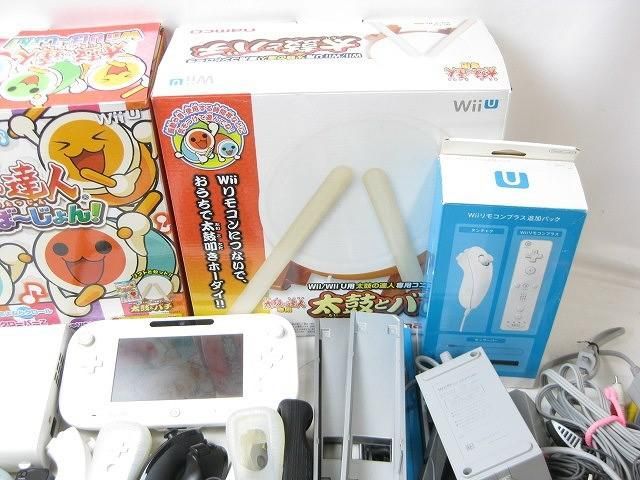 【まとめ売り 中古品】 ゲーム Wii U 本体 WUP-010 動作品 太鼓の達人 ソフト コントローラー 周辺機器 等 グッズセ_画像3