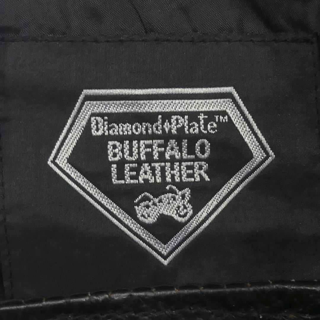  prompt decision *Diamond Plate*L leather chaps leather ntsu diamond plate men's black original leather Rider's pants bread clock touring 