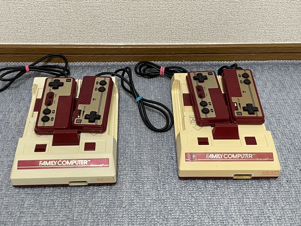 ジャンク　ファミコン本体　2台　ディスクシステム本体　2台　ACアダプター 2台　セット_画像3