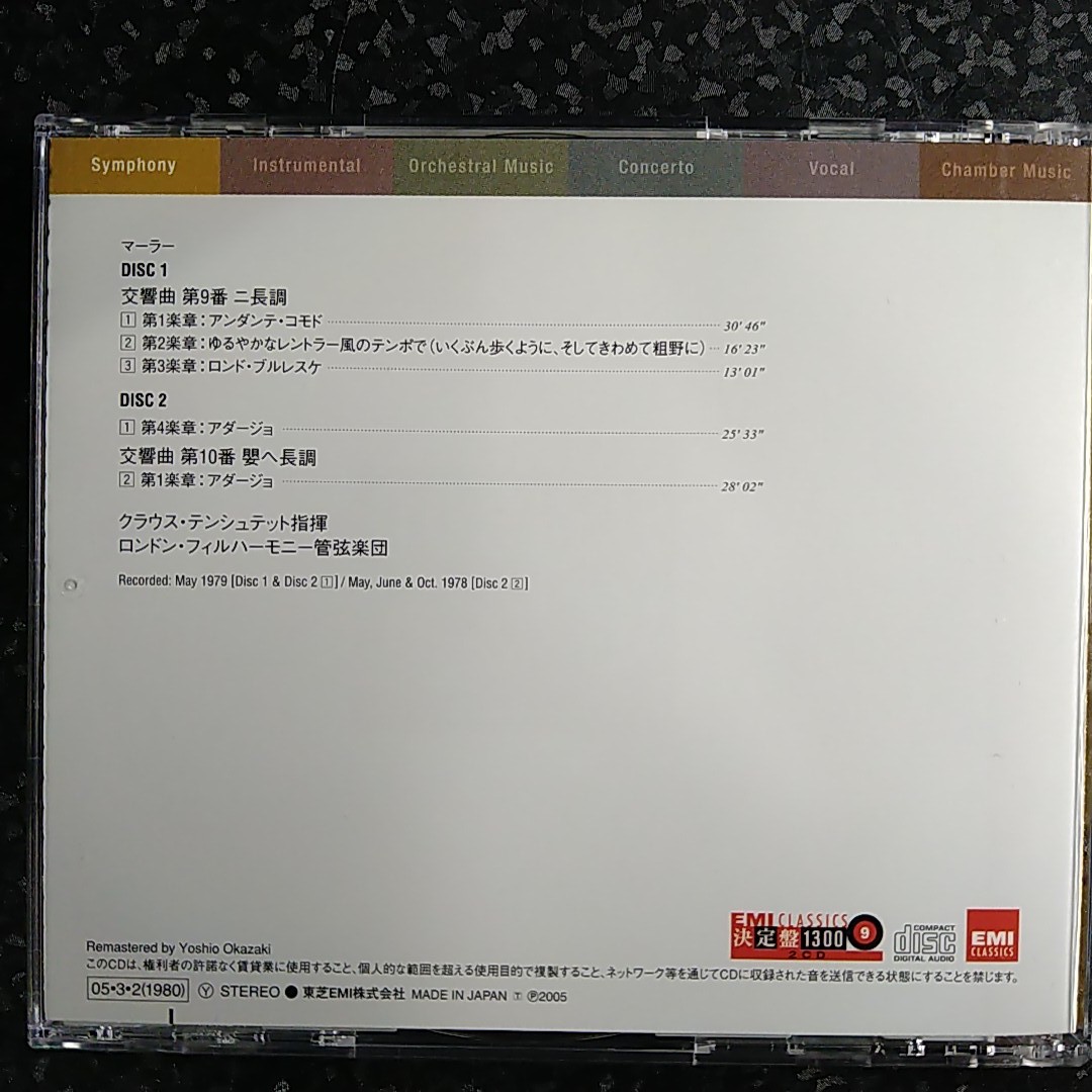 l（2CD）テンシュテット　マーラー　交響曲第9番_画像2