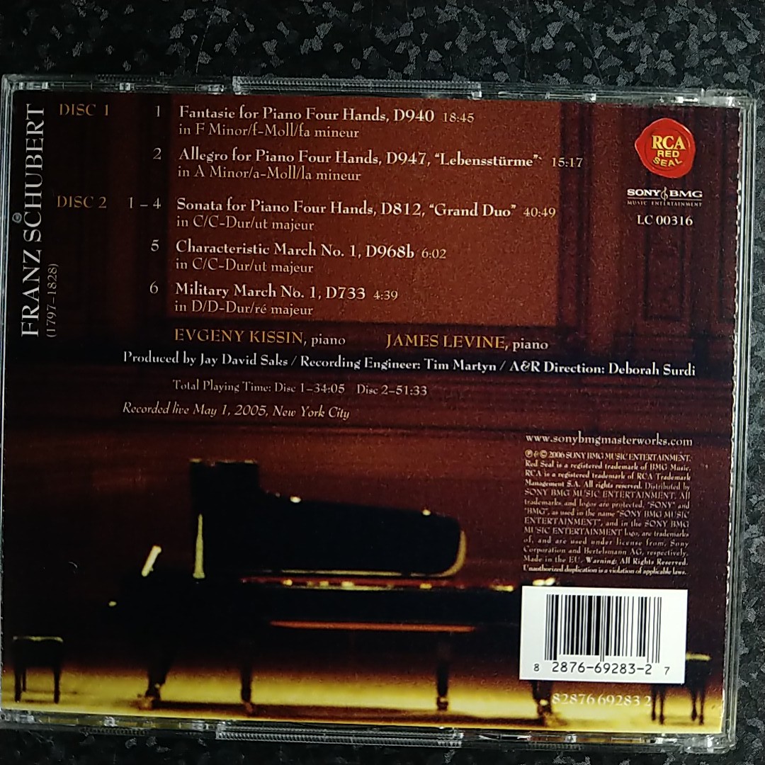 l（2CD）キーシン　レヴァイン　シューベルト　4手のためのピアノ作品集　Kissin Levine Schubert Four Hands_画像2