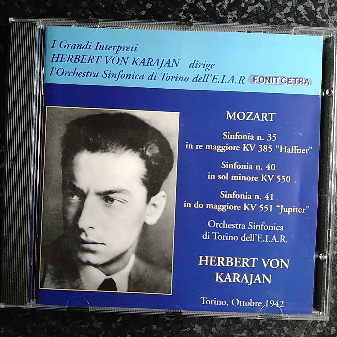 l（FONIT CETRA）カラヤン　モーツァルト　交響曲第35,40,41番　トリノRAI交響楽団　1942 Karajan Mozart Symphony Torino_画像1