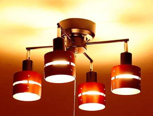 【選べる6カラー】シーリングライト LED対応 スポットライト 4灯 |照明 E26ダイニング用 食卓用 リビング用 居間の画像1