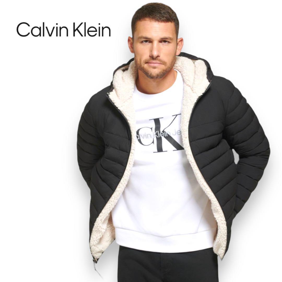 割引クーポン Calvin 新品 Klein ジャンパー ボア メンズ フルジップ
