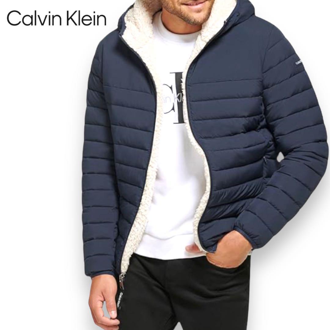 有名なブランド Calvin 新品 Klein ボア メンズ フルジップ フード付き