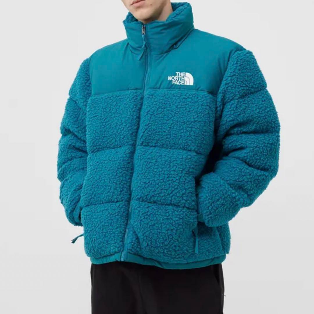 USA限定！新品 THE NORTH FACE ノースフェイス ダウンジャケット メンズ ボアパイル ヌプシジャケット ハーバーブルー XL ヌプシ ダウン_画像8