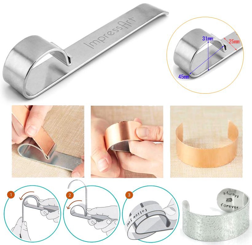  engraving . convenient tool Bracelet Bending Bar & Blank set 1 bracele made for bar & plate set Impress art tool tool 