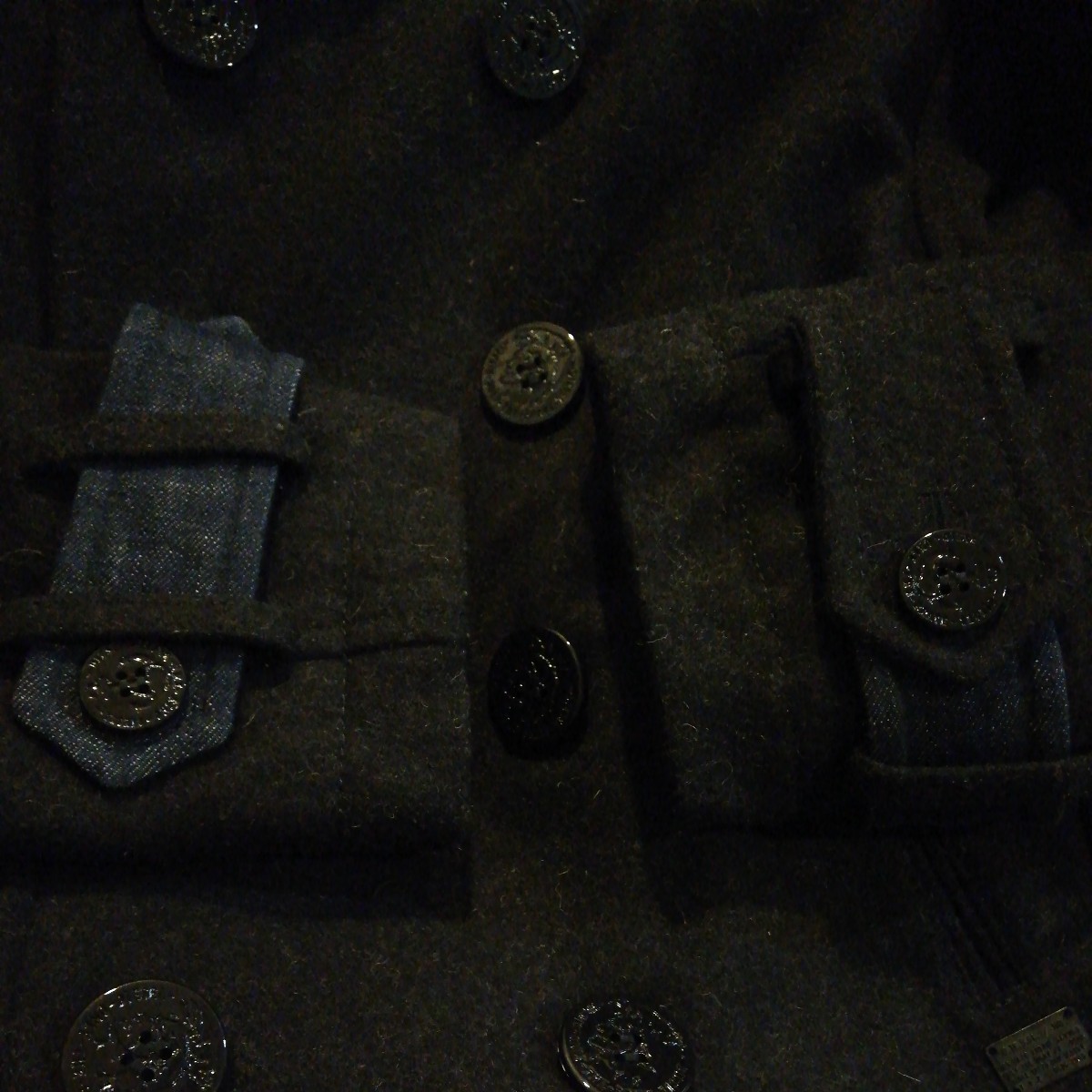 DIESEL diesel pea coat S Turkey made jacket Denim switch 