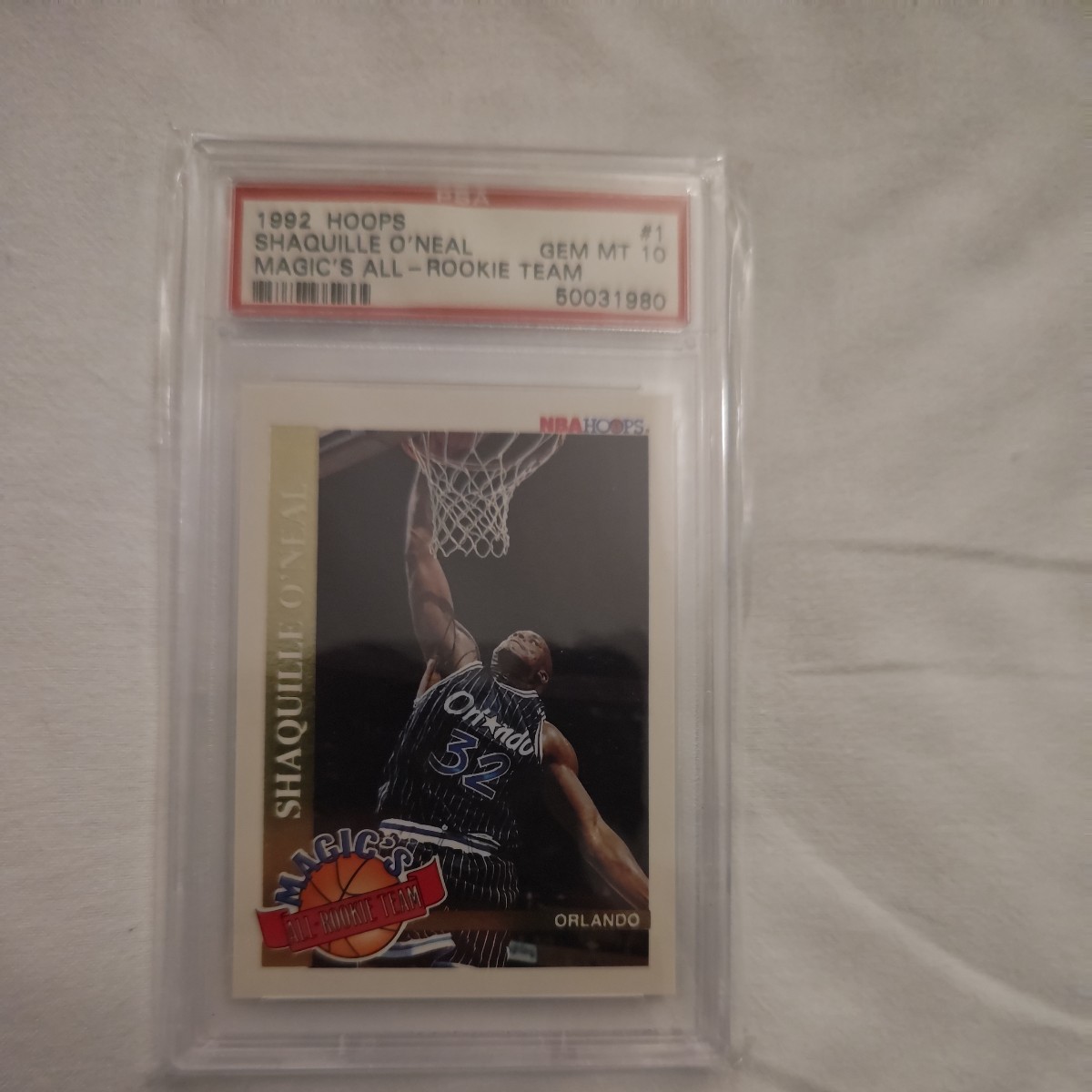 1円スタートPSA10超完璧 超激レア 92-93 Hoops Shaquille O'neal シャック SP RC Magic's All-Rookie Team #1 Magic NBA レジェンド HOF _PSA10 427枚のみです。超激レア