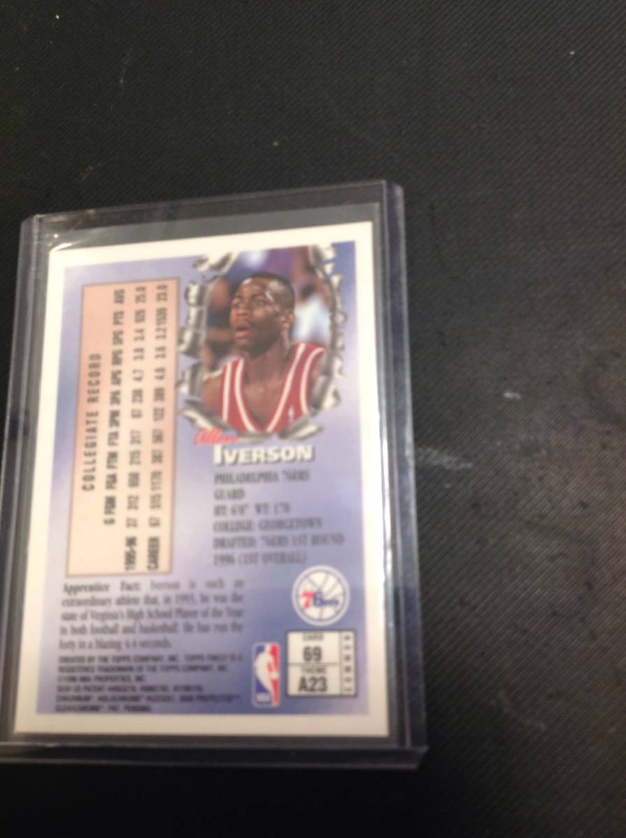 激レア 96-97 Finest Allen Iverson AI アレンアイバーソン SP RC W/C #69 76ers NBA レジェンド HOF スーパースター_画像2