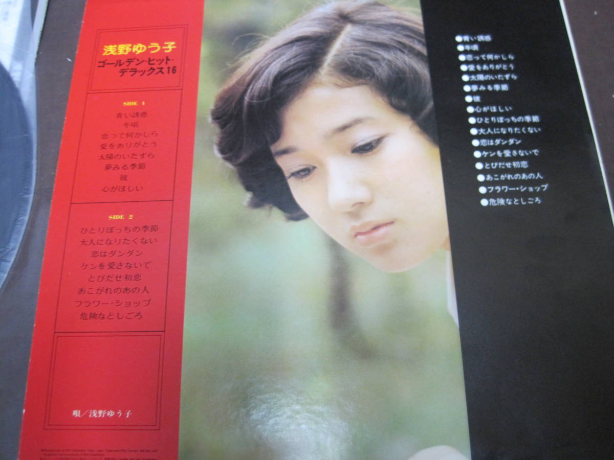 【B169】LP　レコード　浅野ゆう子　ゴールデン・ヒット・デラックス16　ポスター付き　浅野ゆう子ベスト16_画像8