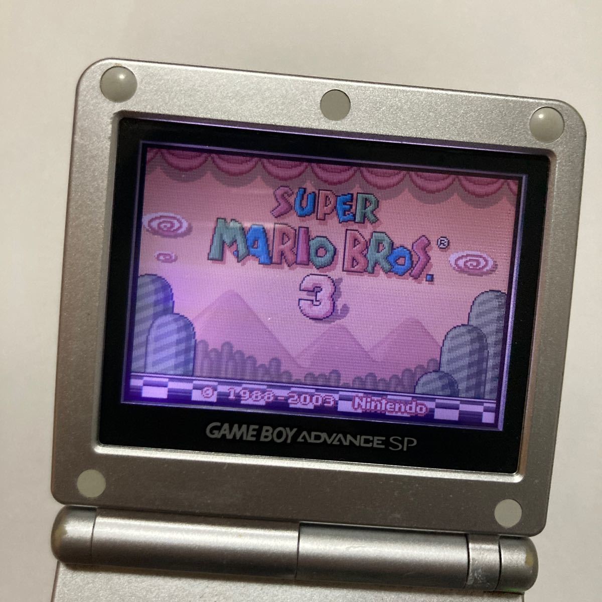 送料無料 GBA SP ゲームボーイアドバンスSP 本体 プラチナシルバー