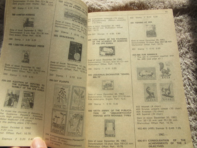 KOREAN STAMP CATALOGUE　1946-1989 韓国で発行・英語表記　304ページ_画像3