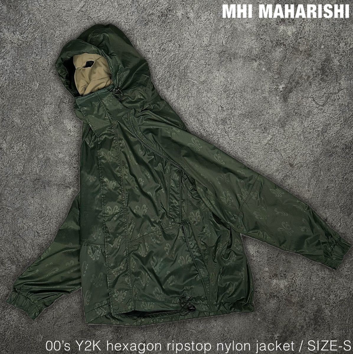 MHI MAHARISHI 00s Y2K ヘキサゴン リップストップ 総柄 ナイロン ジャケット マハリシ