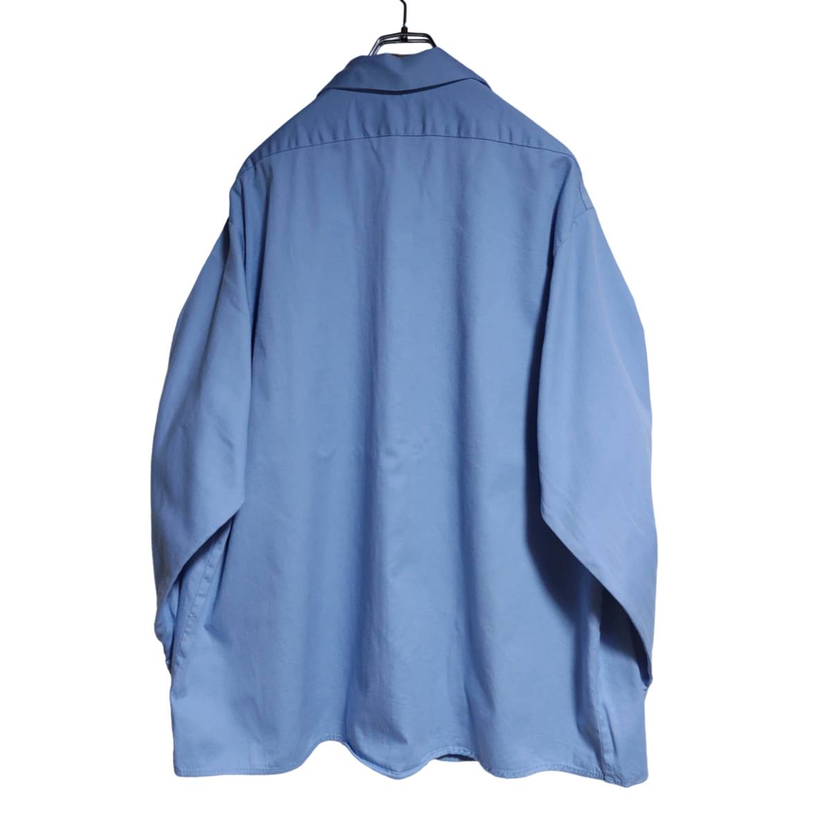 RED KAP 長袖ワークシャツ size 2XL オーバーサイズ ブルー 綿100％ ゆうパケットポスト可 胸 ワッペン Saipem 古着 洗濯 プレス済 a22_画像6