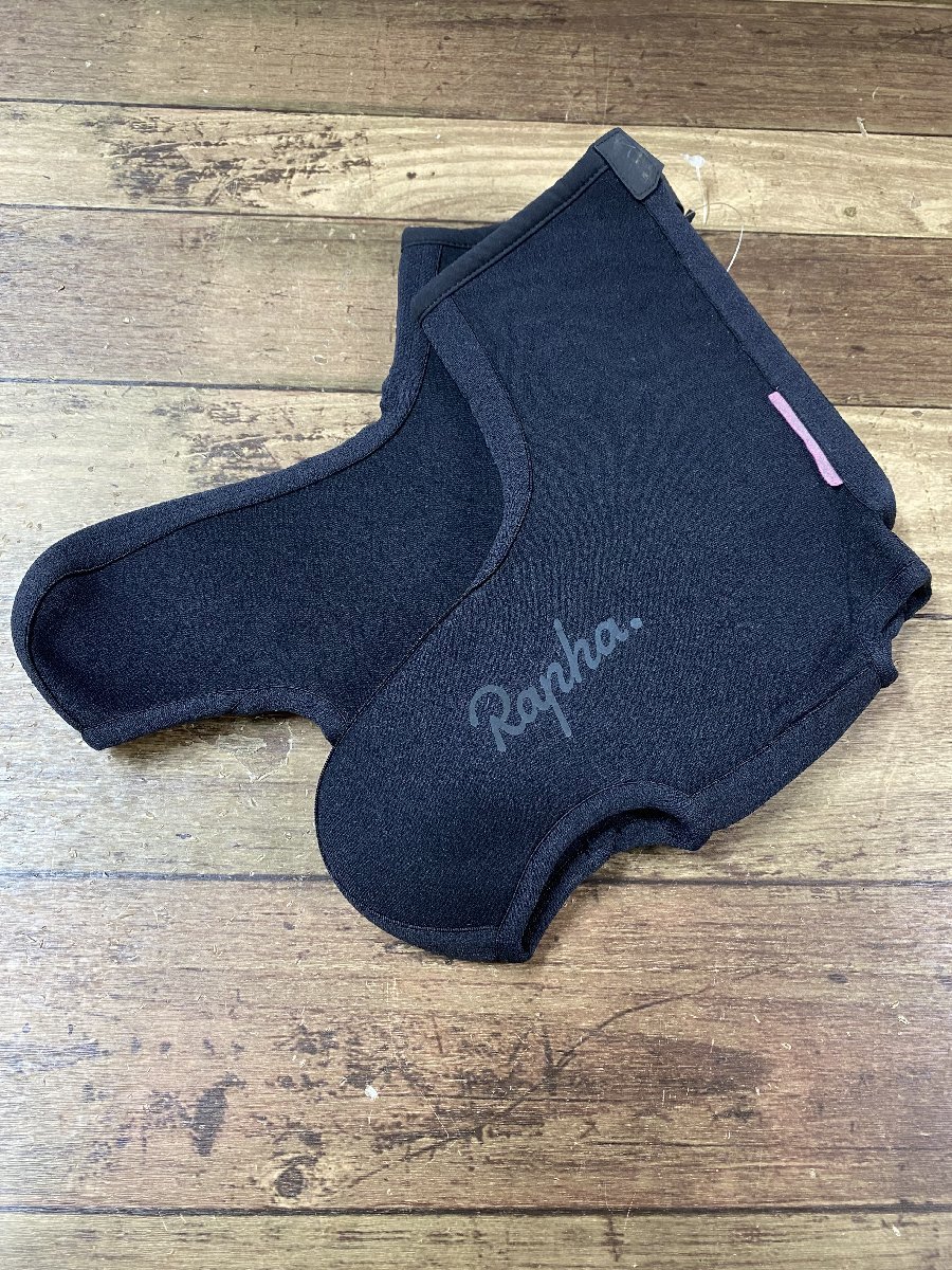HJ842 ラファ Rapha NEVER RIDE WITHOUT OVERSHOES シューズカバー 黒 M_画像1
