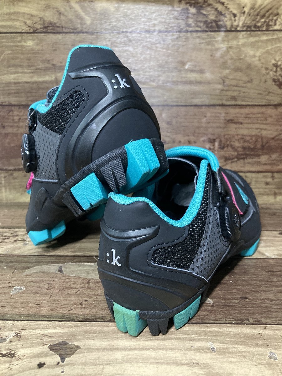 HI548 フィジーク FIZIK M6 MTB shoes woman ビンディングシューズ 黒 水色 EU36 SPD-SL_画像2