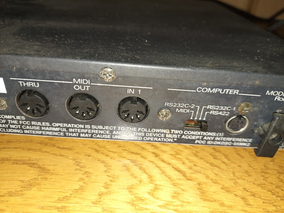  Roland SC-55MK2 звук парусина аудио-модуль корпус,AC адаптор,RS-232C кабель имеется электризация подтверждено 