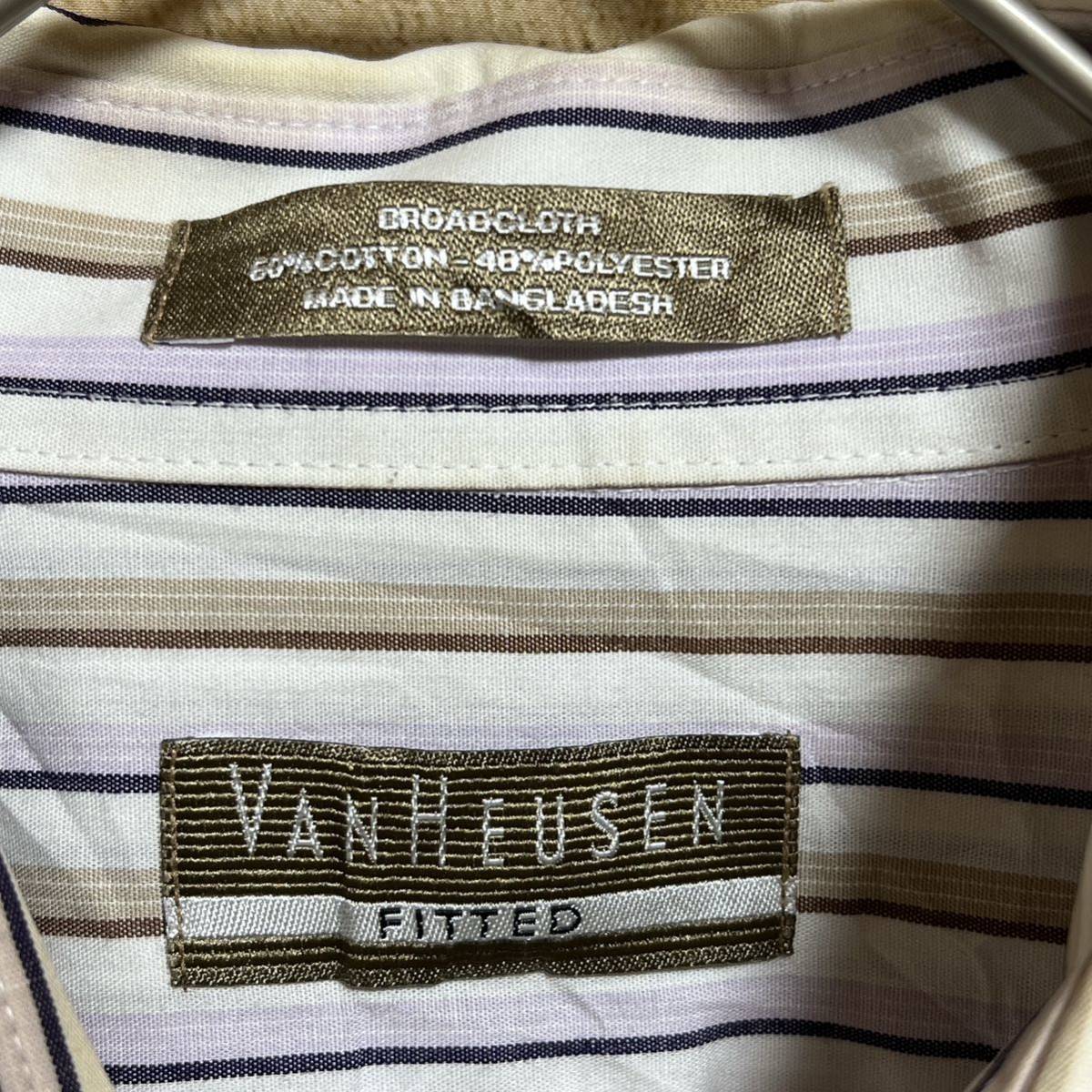 Van Heusen ヴァンヒューゼン　長袖シャツ ストライプシャツ サイズ16 1/2-34/35_画像3