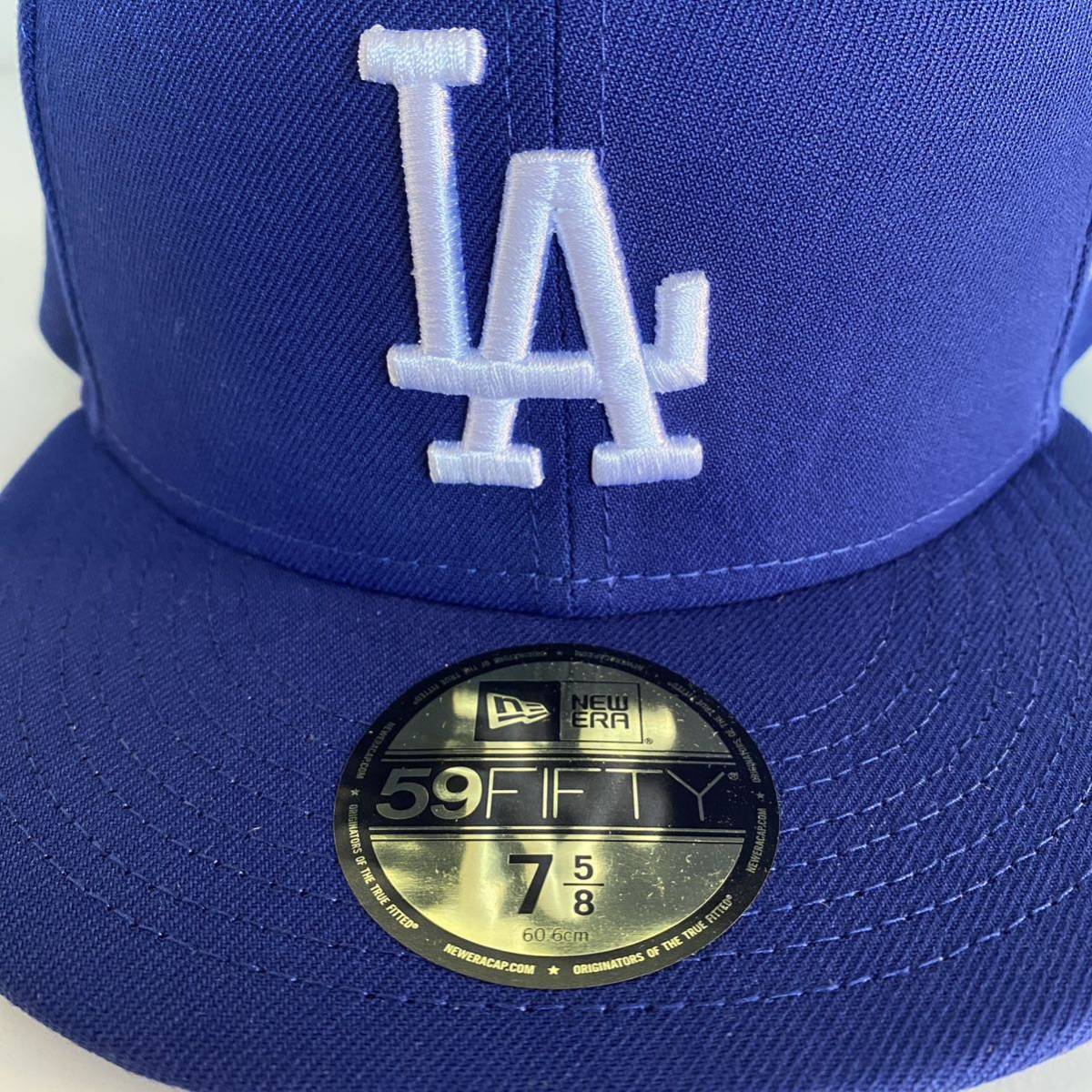 新品 New Era ツバ裏グレー LA Dodgers Royal Blue Authentic Cap Grey Undervisor 7 5/8 60.6cm ニューエラ キャップ ドジャース ブルー_画像3
