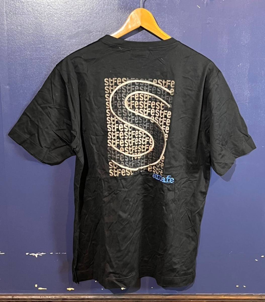 SANTAFE（サンタフェ） 半袖　Tシャツ　ロゴ　バックプリント　ブラック/ブルー　サイズ4_画像1