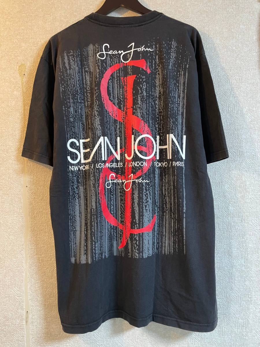 SEAN JOHN（ショーンジョン）　半袖　Tシャツ　ヒップホップ　B系　ブラック　黒　ビッグサイズ　大きい
