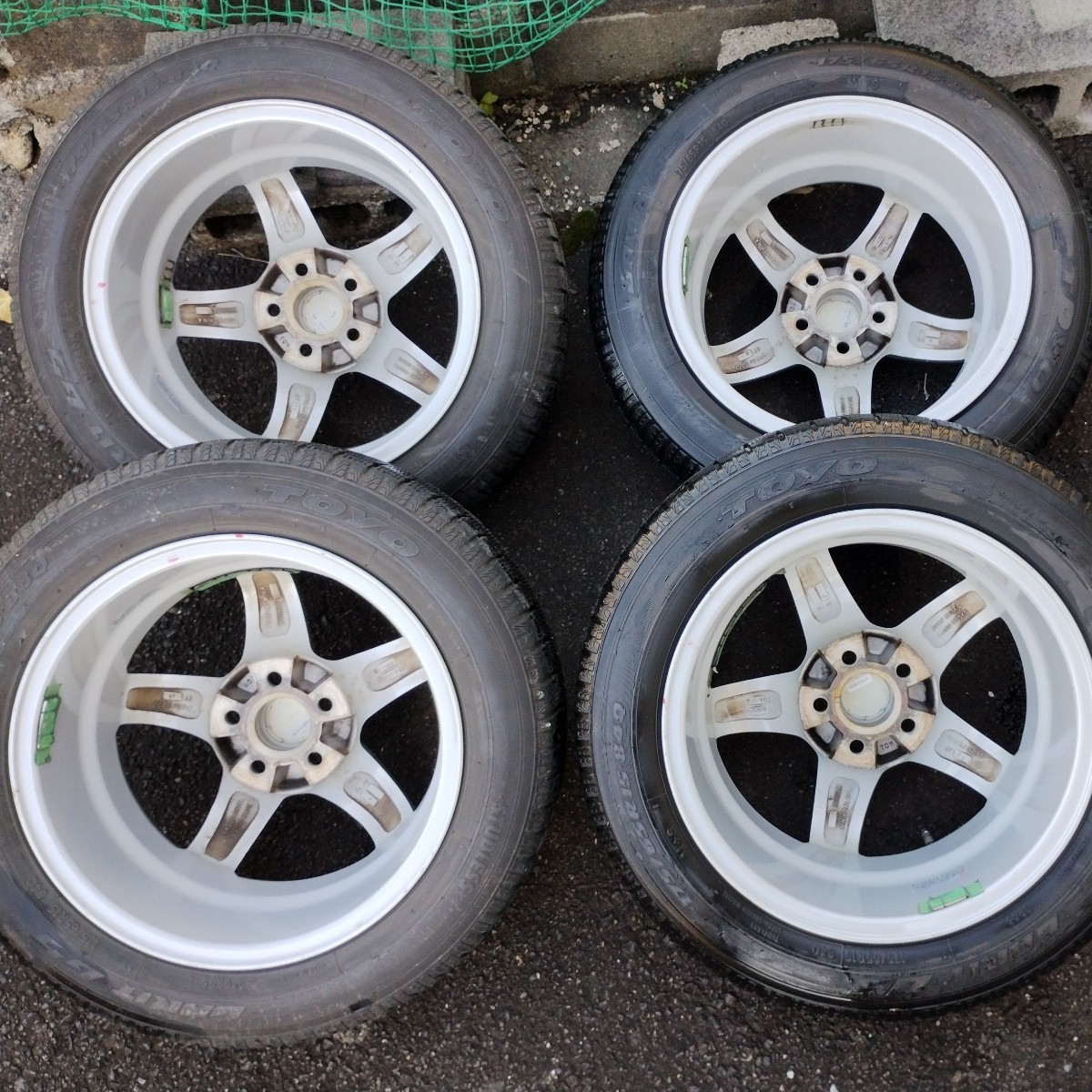 [1000円〜]175/65R 15インチ 6.5J オフセット38 5穴 ホイールとスタッドレスタイヤの4本セット。フォルクスワーゲン ポロで使用！！_画像6