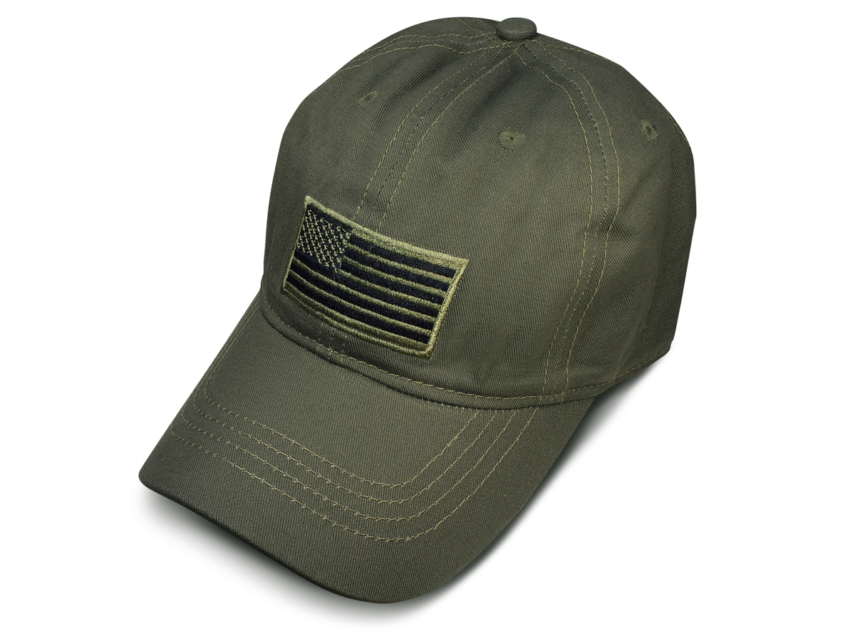 U.S.AMERICAN FLAG CAP アメリカンフラッグ キャップ 帽子 ODグリーン ミリタリーキャップ ベースボールキャップ アーミーキャップの画像3