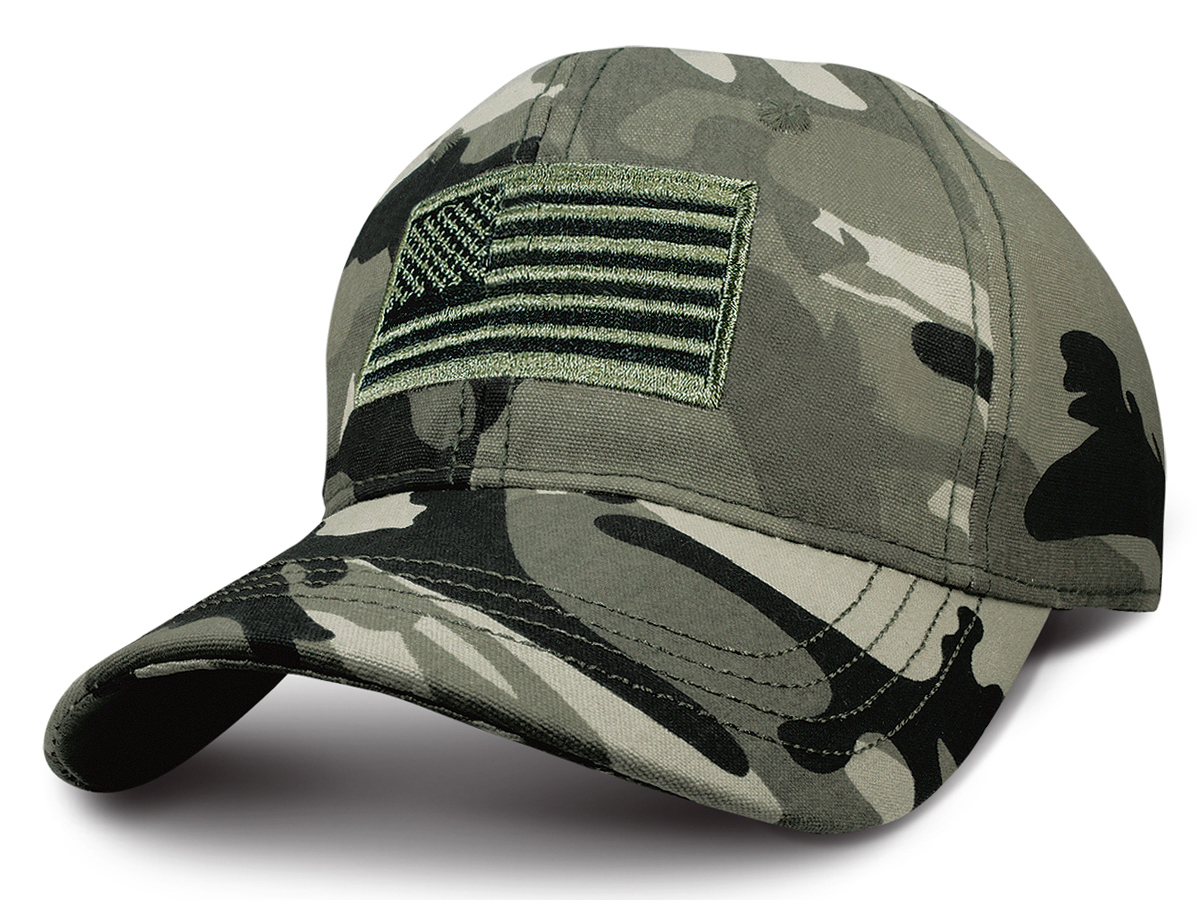 U.S.AMERICAN FLAG CAP アメリカンフラッグ キャップ 帽子 カモフラージュ柄 ミリタリーキャップ ベースボールキャップ アーミーキャップの画像1