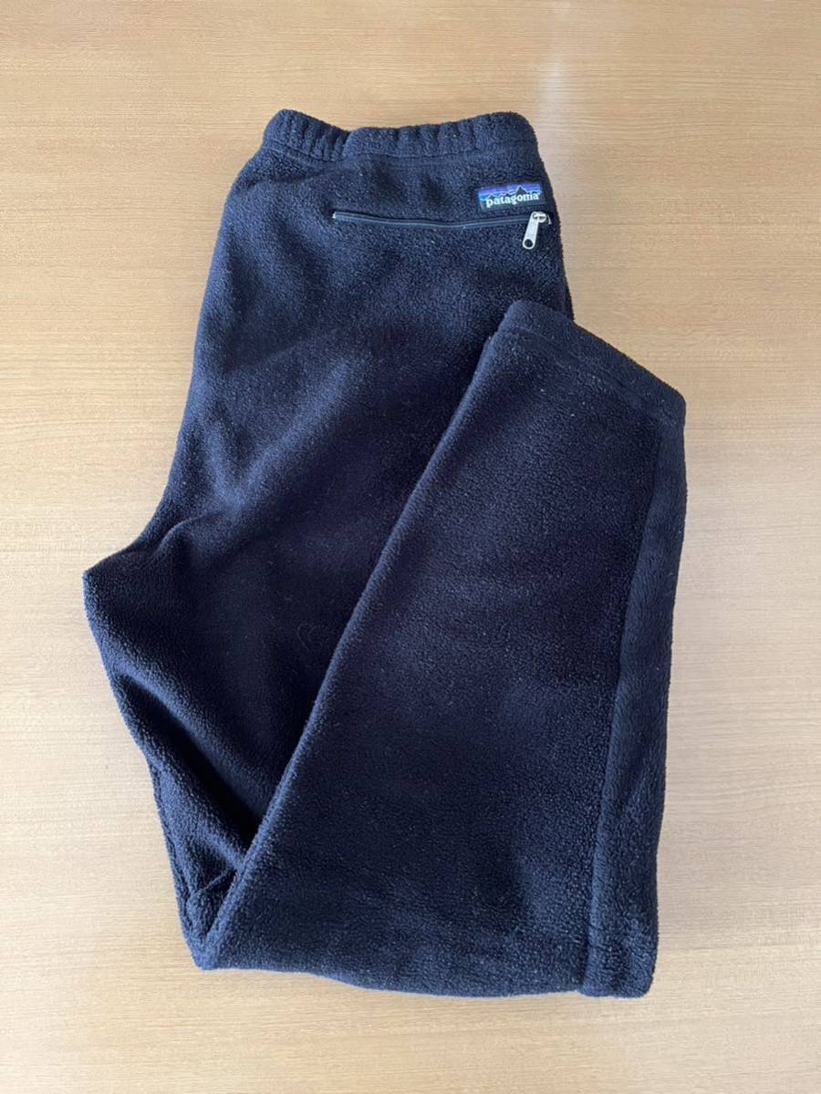 1998年 USA製 patagonia lightweight synchilla pants black Lsize パタゴニア