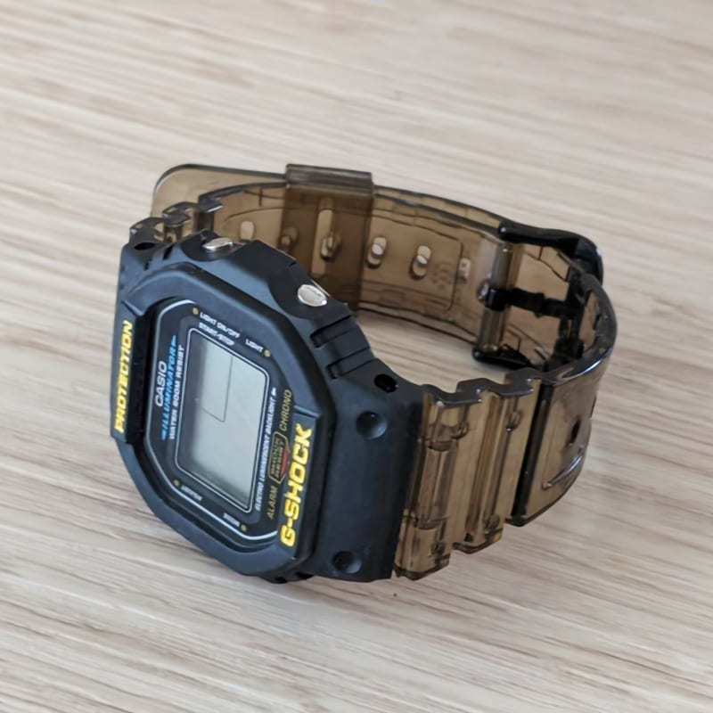 G-SHOCK用 互換ベルト [クリアスモーク(ブラックバックル)] + 工具 (バネ棒外し) - 送料無料_画像9