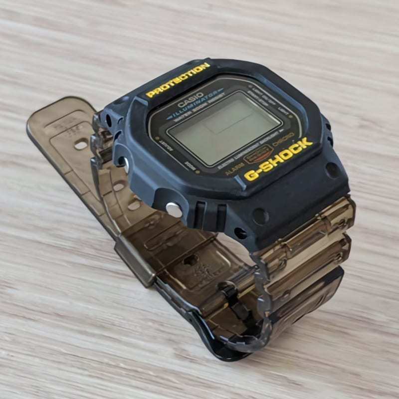 G-SHOCK用 互換ベルト [クリアスモーク(ブラックバックル)] + 工具 (バネ棒外し) - 送料無料_画像5