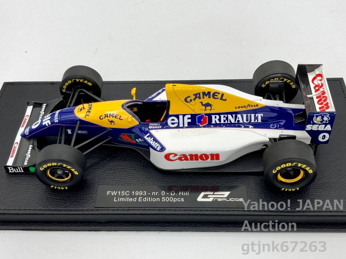 GP Replicas 1/18 ウィリアムズ FW15C #0 D.ヒル CAMELソニックデカール加工品 TOPMARQUES トップマルケス GP047A with SHOWCASE_画像3