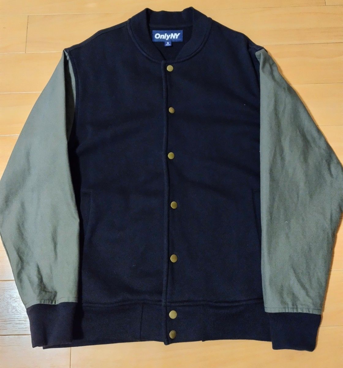 Only NY スウェット ブルゾン size:S 着丈:68 身幅:57 肩幅:48 袖丈:61 カラー:ブラック/カーキ